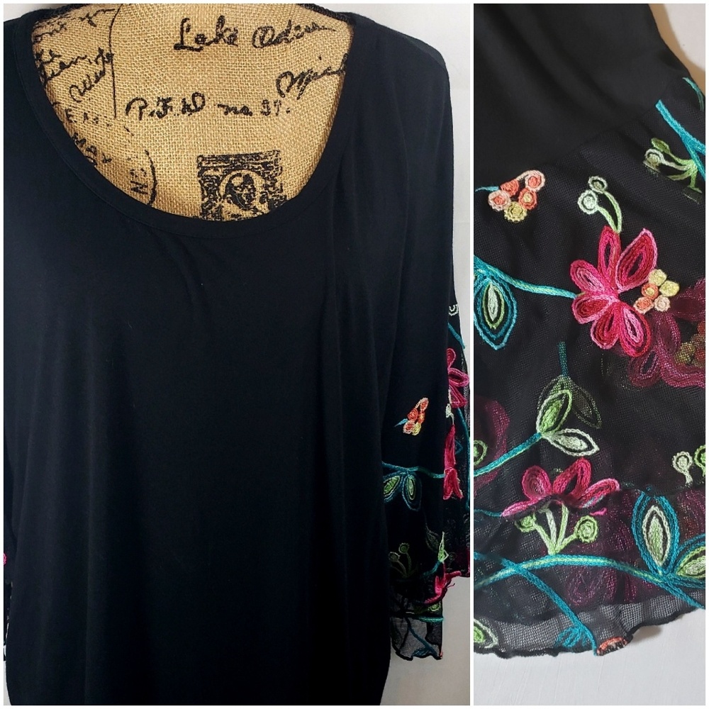 Kim & Cami short sleeve blouse 3X